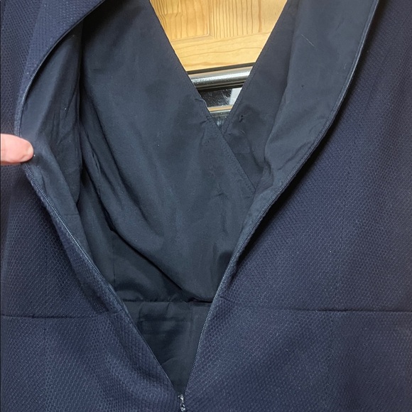 Anne Klein Dark Blue Cap Sleeve Midi Dress Sz 8 - Picture 9 of 9